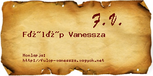Fülöp Vanessza névjegykártya