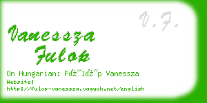 vanessza fulop business card